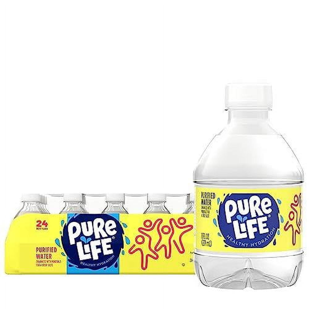 Pure Life Water Bottles 24 Pack Small Water Bottles, Mini Water