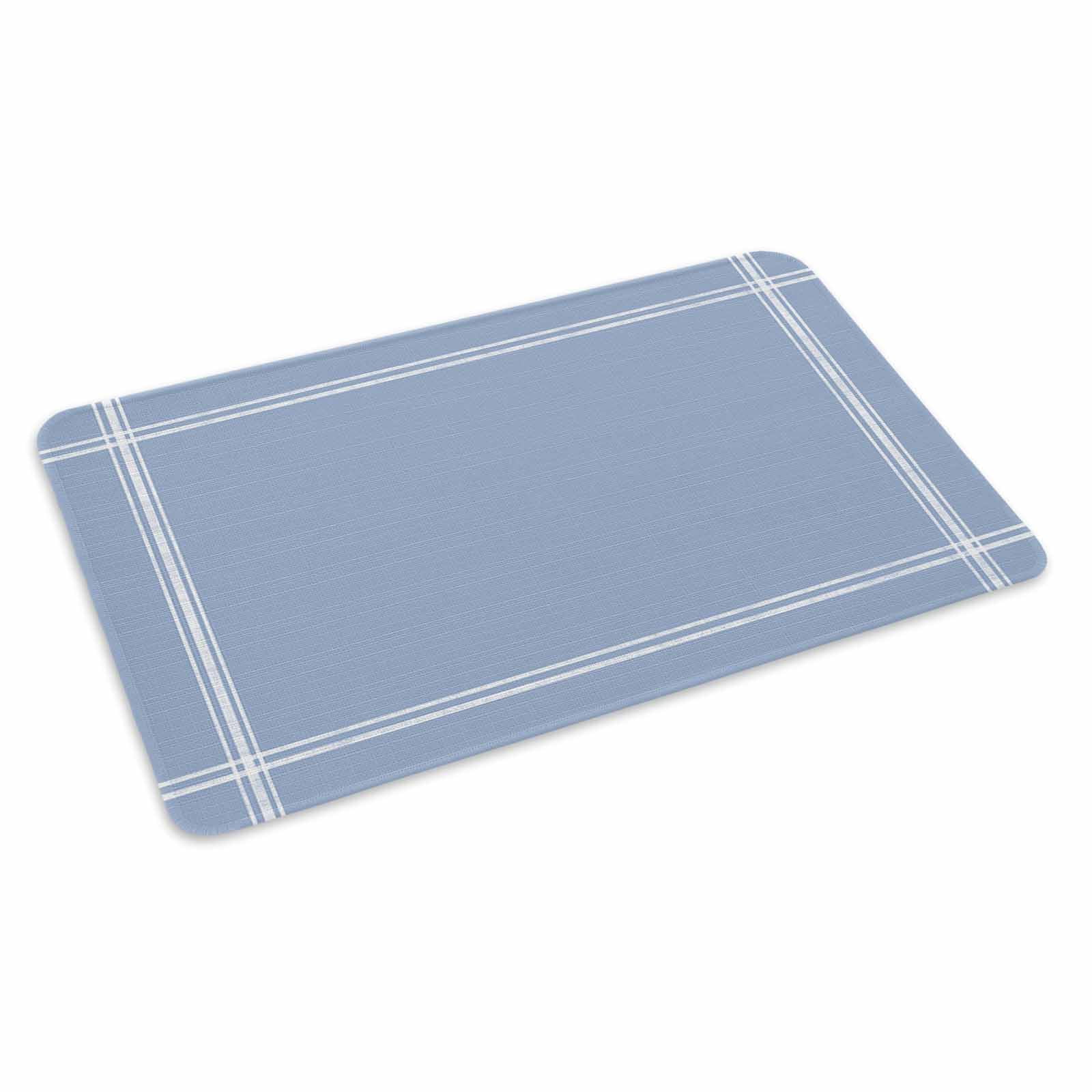 Pure Light Blue Doormat Outdoor Entrance 24"x36", Simple Solid Color Absorb Moisture Dirt Door Mats, Non-Slip Rubber Backing Floor Mats Indoor, Low-Profile Front Door Rugs