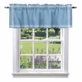 thumbnail image 1 of Pure Light Blue Kitchen Curtain Valances for Windows Farmhouse Short Curtains, Simple Solid Color Rod Pocket Valance Curtain for Bedroom Cafe Living Room 42"x12", 1 of 8