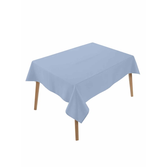 Pure Light Blue Rectangle Tablecloth, Simple Solid Color Waterproof & StainResistant Tablecloth, Washable Oil-proof Table Cover for Dining/Party/Wedding/Camping/Buffet 52x70 In