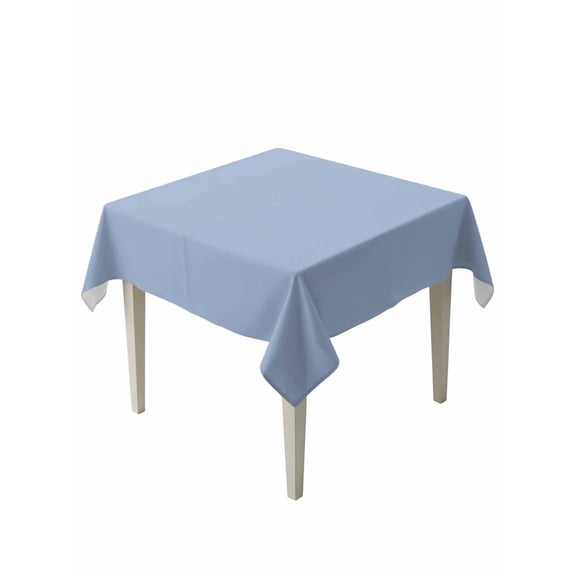 Pure Light Blue Table Cloth, Simple Solid Color Waterproof Tablecloth for Square Tables, Reusable Washable Fabric Table Cover for Restaurant Kitchen Dining Tables 60"x60"