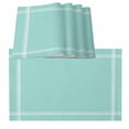 thumbnail image 1 of Pure Light Cyan Placemats for Dinning Table Set of 6, Simple Solid Color Burlap Kitchen Place Mats Waterproof Cloth Table Mats, Indoor Outdoor Placemats Easy Clean Dinner Decor, 1 of 8