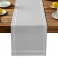 thumbnail image 1 of Pure Light Grey Cotton Linen Table Runner for Dining Kitchen, Simple Solid Color Wedding Outdoor Party Tablerunners Decoration, Dresser Scarf Coffee Tablecloth Runners 13x72 Inches, 1 of 9