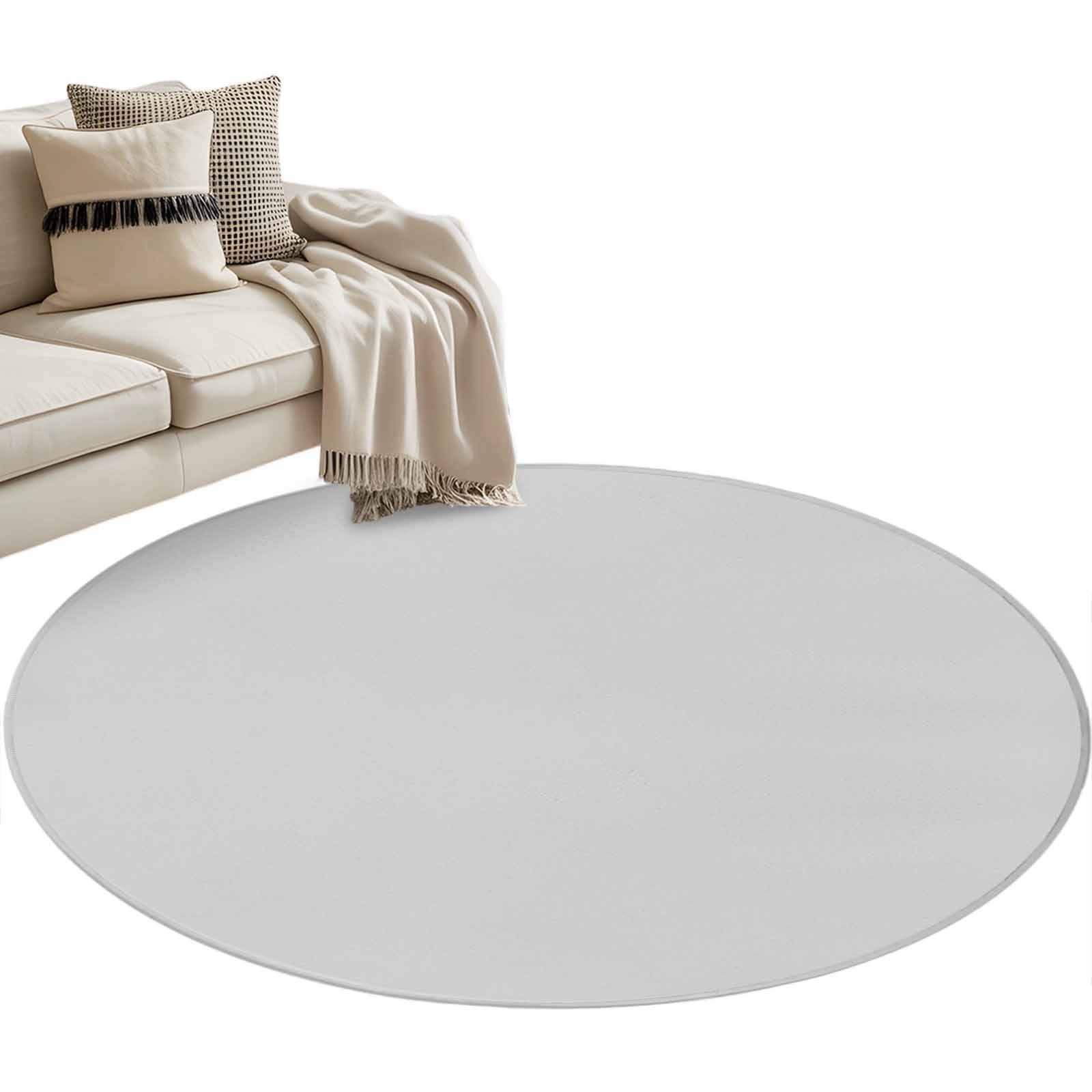 Pure Light Grey Large Area Rugs for Bedroom Living Room, Soft Non Slip ...