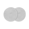 thumbnail image 1 of Pure Light Grey Round 15 Inch Placemats Set of 2, Simple Solid Color HeatResistant Non Slip Place Mats for Dining Table, Wipeable Braided Kitchen Table Mats for Housewarming, 1 of 9
