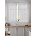 thumbnail image 1 of Pure Light Grey Sheer Kitchen Tier Curtains 45 Inch length, Rod Pocket Half Curtains & Drapes, Simple Solid Color Light Filtering Chiffon Cafe Bathroom Window Treatments 2 Panels 27.5"W x 45"L, 1 of 7
