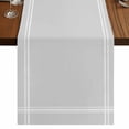 thumbnail image 1 of Pure Light Grey Table Runner 108 Inches Long, Simple Solid Color Cotton Linen Table Runners Dresser Scarves, Decorative Fabric Tabletop Scarf Furniture Cover for Home Dinner Party 13"x108", 1 of 9