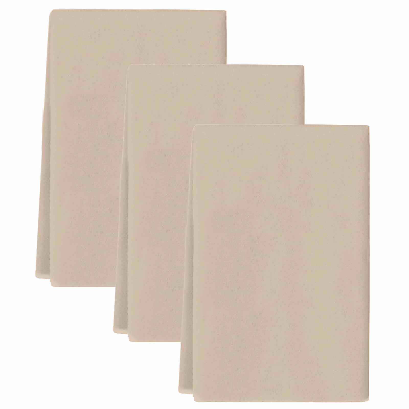 Pure Light Khaki Kitchen Towels Set of 3, Simple Solid Color Soft Microfiber Dish Towels, Absorbent Quick-Dry Washable Dishcloths for Kitchen Cleaning, Drying Dishes, 18x28 Inches