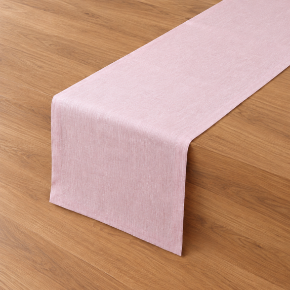 Denner Table Pure Linen Dining Table Runner Pink Athena 14 X 72 In - Walmart.com