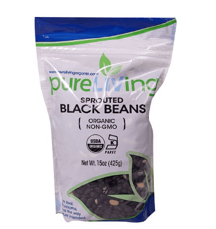 Pure Living Organic Black Beans Sprouted - Dried - 15 oz - Walmart.com