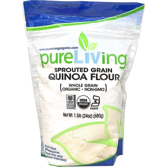 Pure Living Organic Sprouted Quinoa Flour - 24 oz Pack of 3