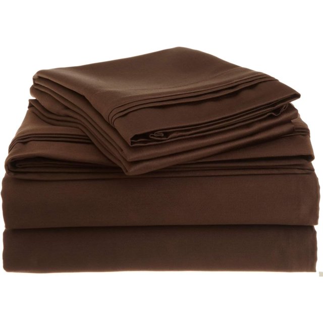 Pure Luxury Egyptian Cotton Sheet Set 1500 Thread Count Queen, Mocha