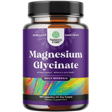 Pure Magnesium Glycinate Capsules for Adults - High Absorption Chelated Magnesium Glycinate for Women and Men Natural Sleep Support Immunity & Bone Health with 400mg per serving Elemental Magnesium
