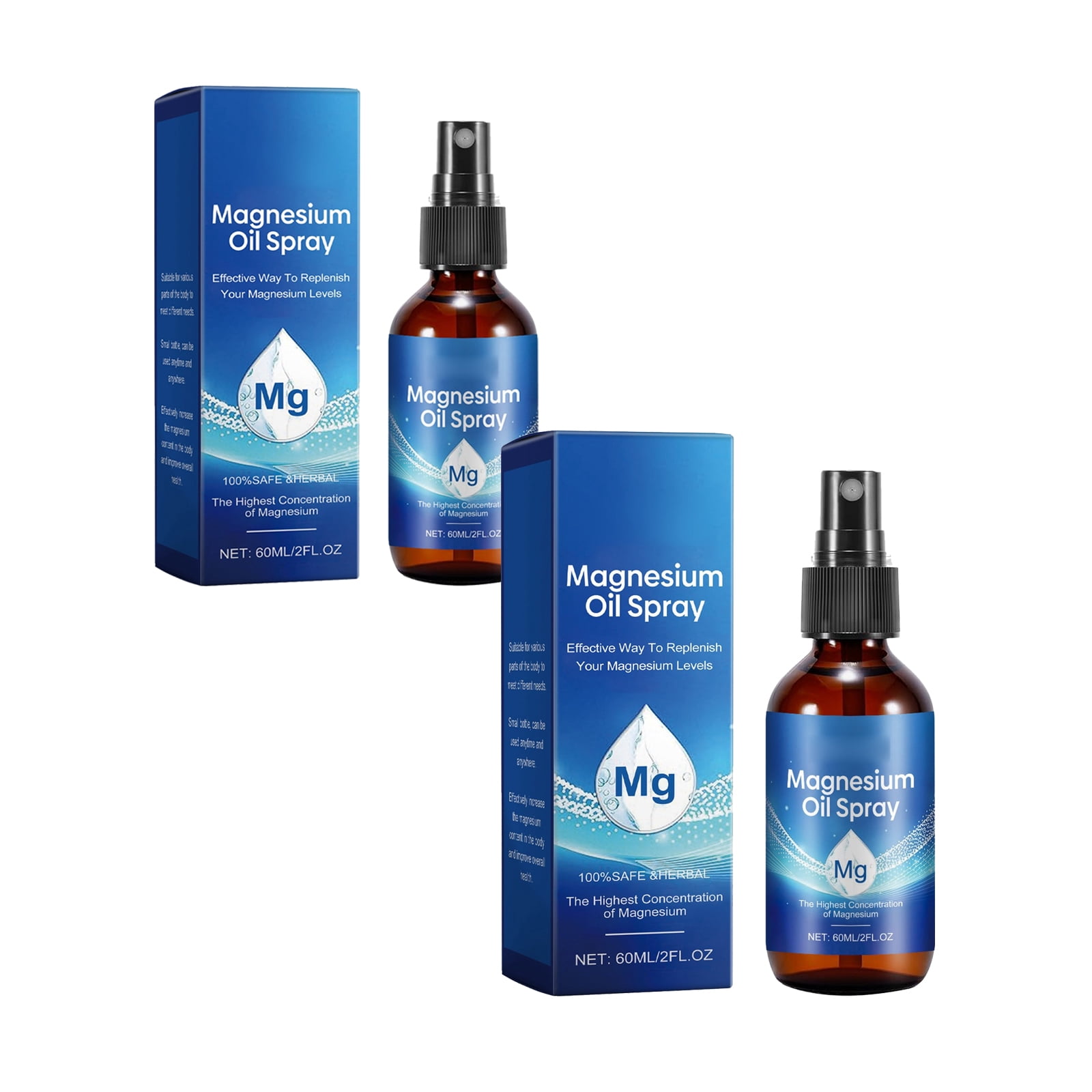 Reines Magnesiumöl-Spray 60ml - Natürliches Körper-Spray Für Sport, Schlaf & Entspannung