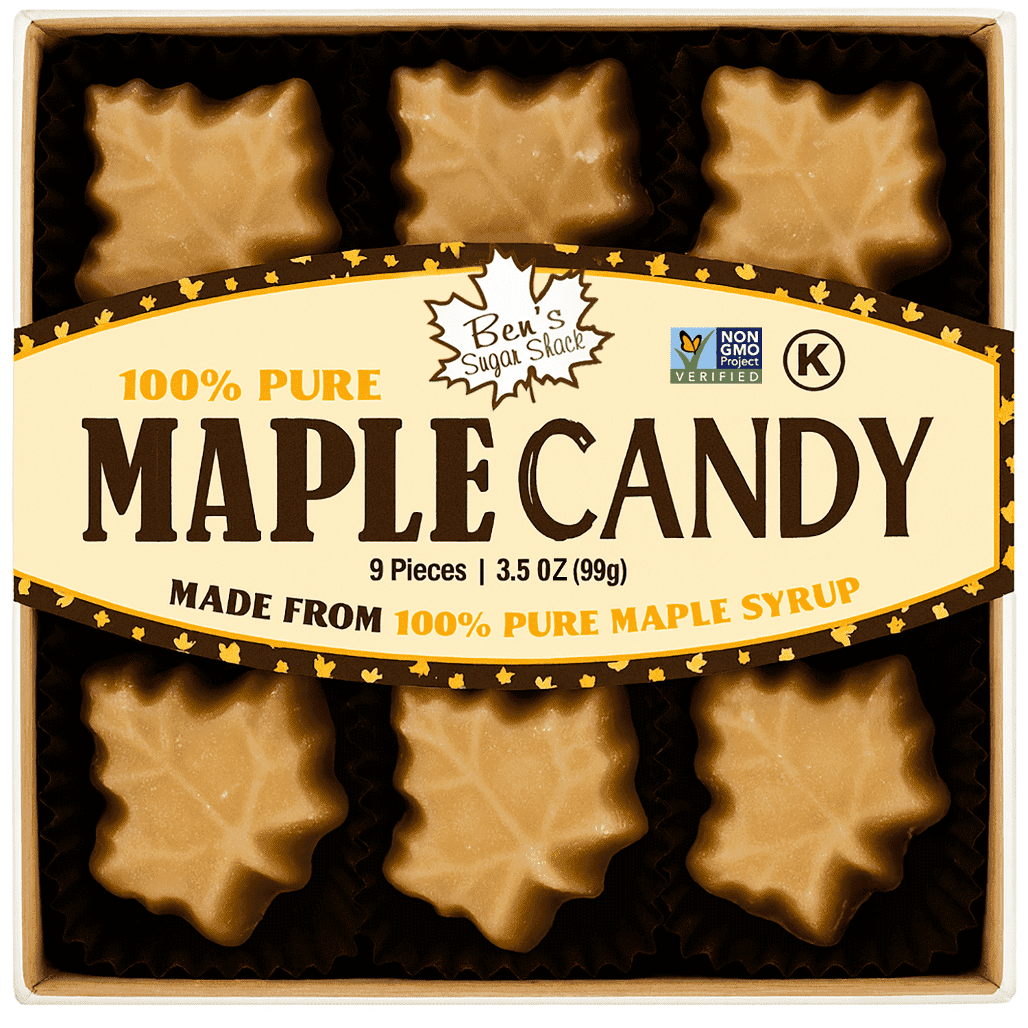 Li Ben Candy Ben's Sugar Shack Pure Maple Candy Leaf - 9 pack - 3.5 oz - Walmart.com
