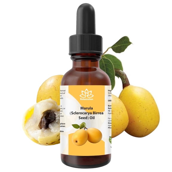 Pure Marula Organic Oil – 100% Cold-Pressed, Natural Face & Body Moisturizer 2 fl oz by Relaxcation