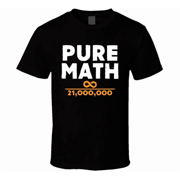 Pure Math 21 Million Bitcoin Cryptocurrency Blockchain Finance Unisex T-Shirt, up to size 5XL
