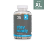 Pure for Men Stay Ready Fiber Extra Strength Supplement | Digestive Regularity | Bowel Movement & Gut Health Support | Vegan Cleanliness | Proprietary Formula | 120 Vegan XL Capsules