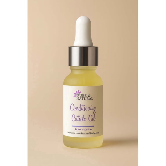 Pure & Natural Body Essentials Cuticle Oil for Dry Cracked Nails, Hydrating Nail & Cuticle Treatment, Plant-Based, Vitamin-Rich, 0.5 oz