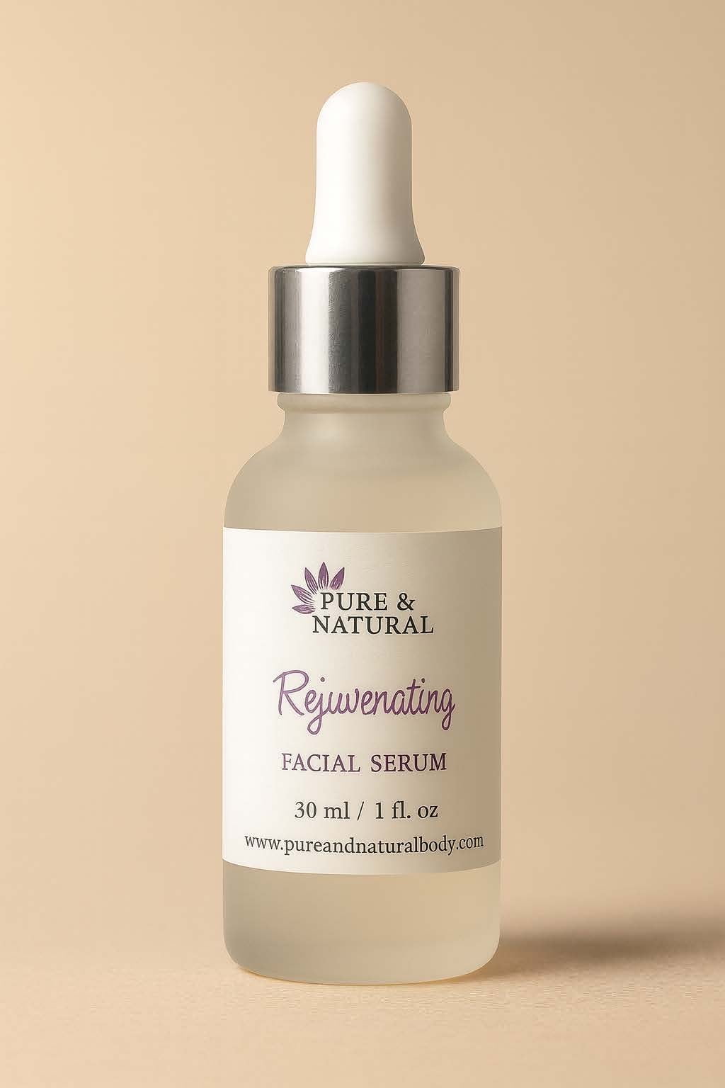 Pure & Natural Body Essentials Rejuvenating Facial Oil, Hydrating Face Serum with Squalane & Rosehip Oil, Lightweight for Dry & Sensitive Skin, 1 oz
