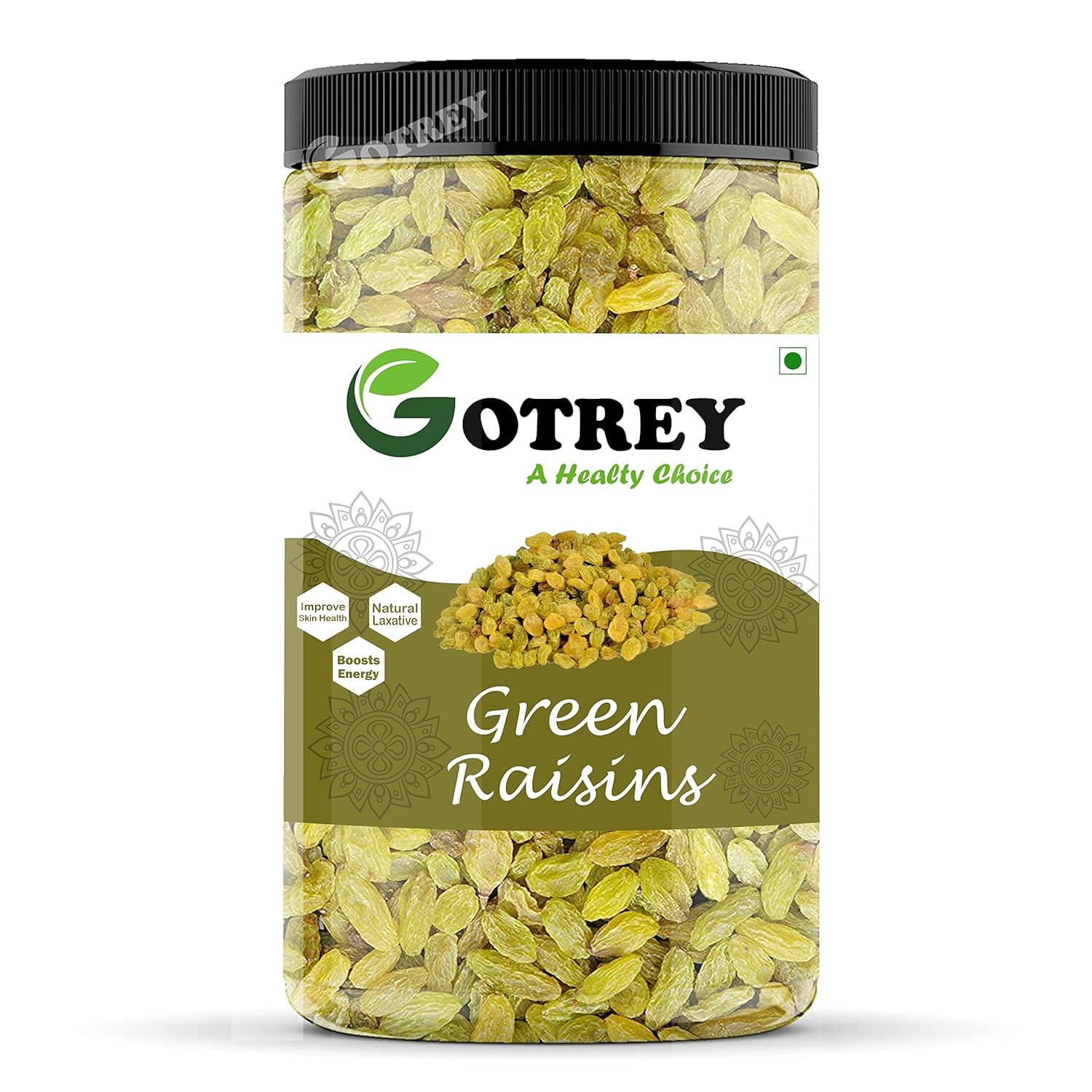 Pure Natural Green Raisins By Gotrey 1kg, Healthy Dry Fruit Dried