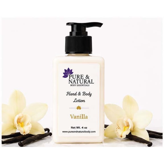 Pure & Natural Body Essentials Vanilla Body Lotion, Moisturizing Body Lotion for Dry Skin, Lightweight Hydrating Lotion, 4 oz