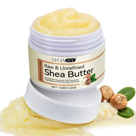 Pure Natural Organic Shea Body Cream – Unrefined Shea Butter, for Skin, Face, and Body | Natural Deep Moisturizing, for Men and Women, 3.4oz