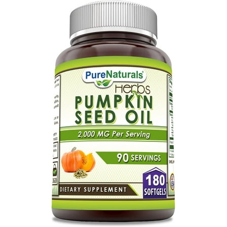 Pure Natural Pumpkin Seed Oil 1000 Mg 180 Softgels Supplement | Non-GMO | Gluten Free | Made in USA