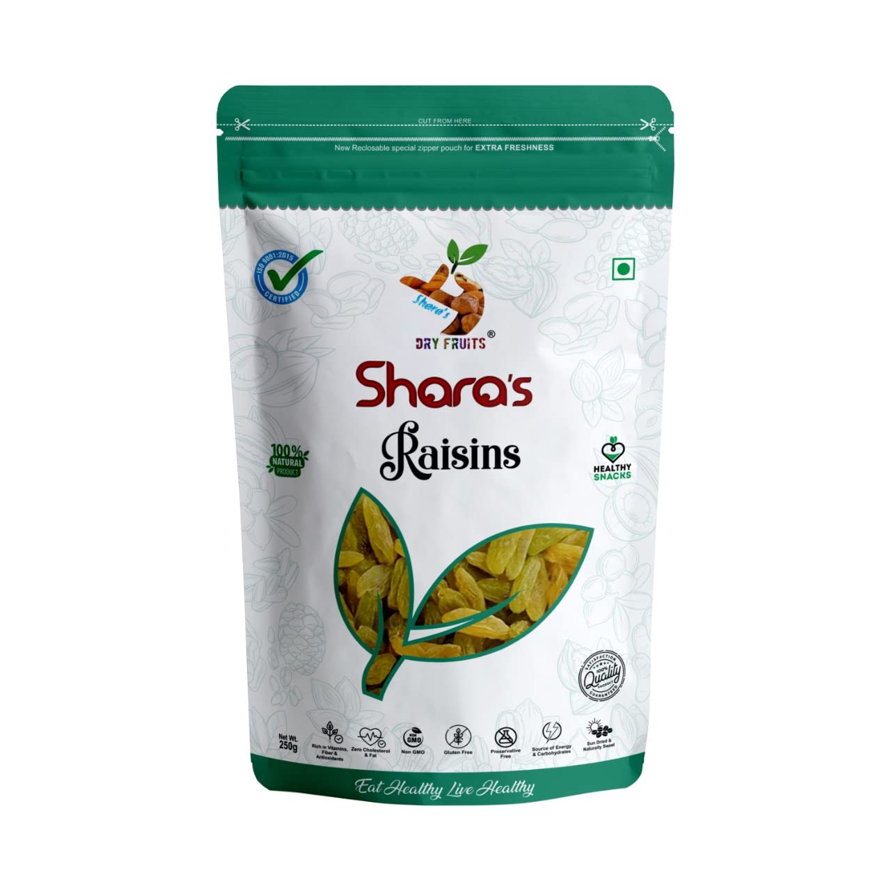 Pure Natural Raisins By Shara's Dry Fruits 250gm, | Good Source Of ...