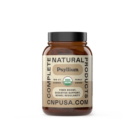 Pure Natural Whole Psyllium Husk Powder Capsules - 580mg Capsules 80 Pure Unflavored Fiber & Colon Cleanse Pills