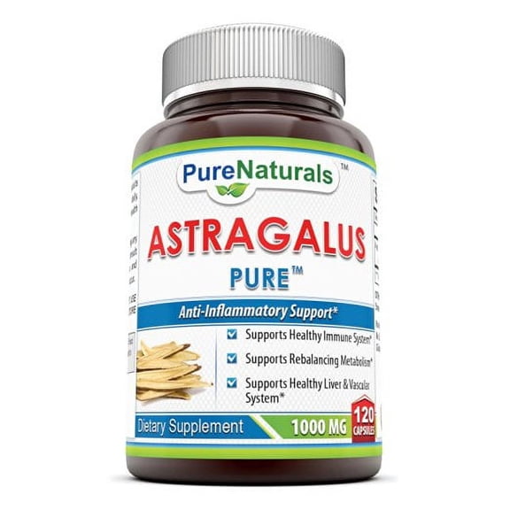 Pure Naturals Astragalus 1000 Mg 120 Capsules