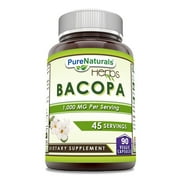 Pure Naturals Bacopa Powder 1000 Mg Per Serving 90 Capsules Supplement | Non-GMO | Gluten Free | Made in USA