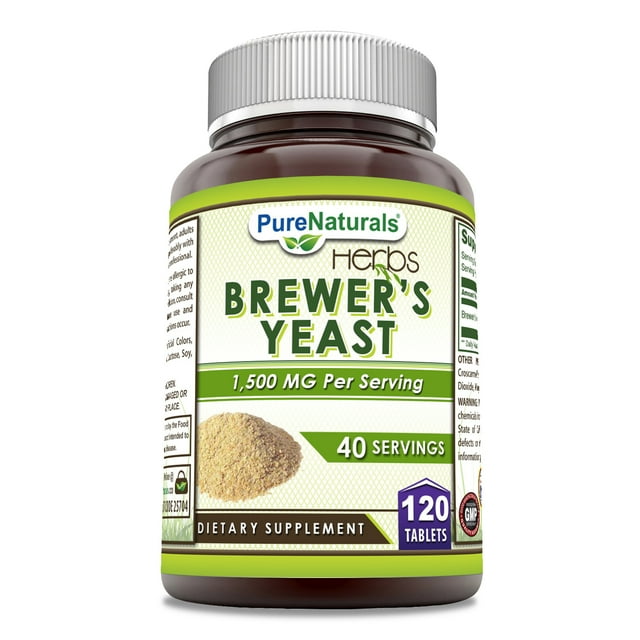 Pure Naturals Brewers Yeast 1500mg Per Serving 120 Tablets Supplement