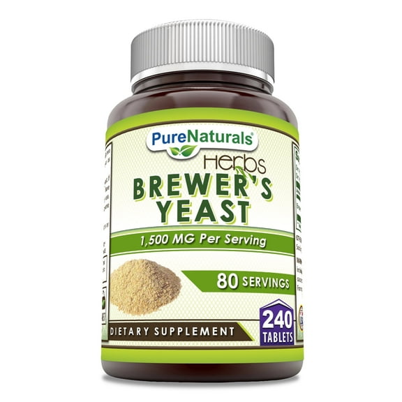 Pure Naturals Brewers Yeast 1500mg Per Serving 240 Tablets Supplement | Non-GMO | Gluten Free |
