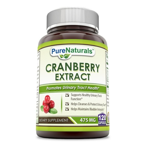 Pure Naturals Cranberry Extract 475 Mg Per Serving 120 Capsules Supplement