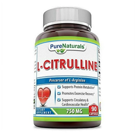 Pure Naturals L-Citrulline Dietary Supplement - 750mg - 90 Capsules