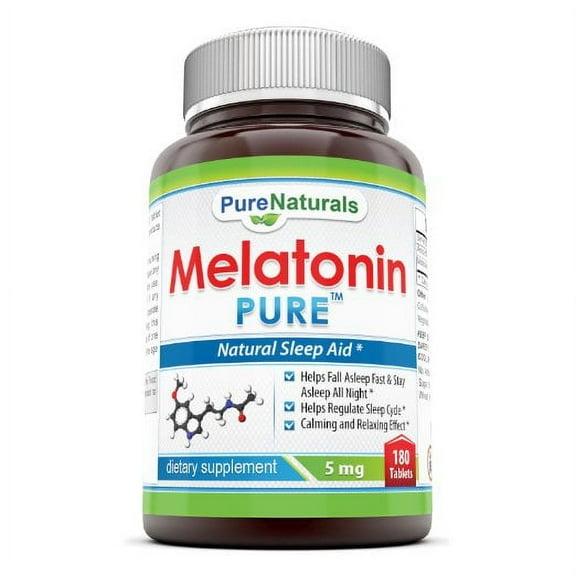 Pure Naturals Melatonin 5 Mg Per Serving 180 Tablets Supplement