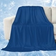 thumbnail image 1 of Pure Navy Blue Cooling Blanket, Lightweight Breathable Summer Throw Blanket with Double Sided Cold Effect, Simple Solid Color Picnic Beach Blankets Bed Sheet for Hot Sleepers 50"x60", 1 of 8