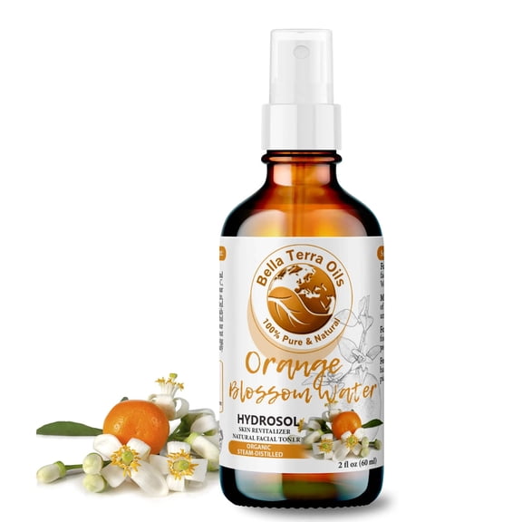Pure Neroli Orange Water Hydrosol 100% Natural Skin Hair Face Aromatherapy Toner - 2oz