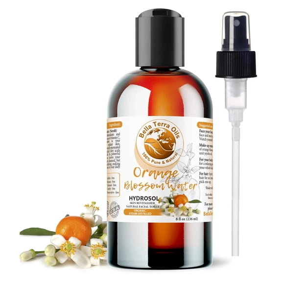 Pure Neroli Orange Water Hydrosol 100% Natural Skin Hair Face Aromatherapy Toner