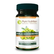 Pure Nutrition Amla Extract 1000mg - 60 Amla Capsules. Natural Vitamin C and Antioxidants for Immune Support | NON-GMO