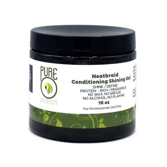 Pure O Natural Neat Braid Conditioning Shining Gel, 16 Oz., Pack of 2