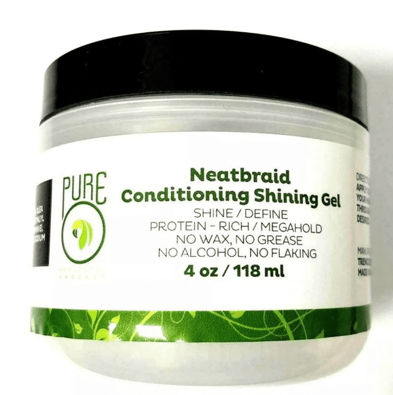 Pure O Neatbraid 8 Oz Conditioning Gel - Protein-Rich, Mega Hold