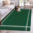 thumbnail image 1 of Pure Olive Green Area Rug 4x6 FT, Non Slip Kids Room Carpet, Simple Solid Color Washable Soft Floor Carpet Non-Shedding Throw Rug for Dorm Kitchen Study Room Home Office Bedside, 1 of 9