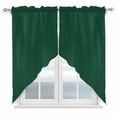 thumbnail image 1 of Pure Olive Green Kitchen Window Curtains, Swag Curtains Valance for Bedroom Living Room Bathroom, Simple Solid Color Rod Pocket Window Treatment Curtain Block Drapes 2 Panels 36"x63", 1 of 9