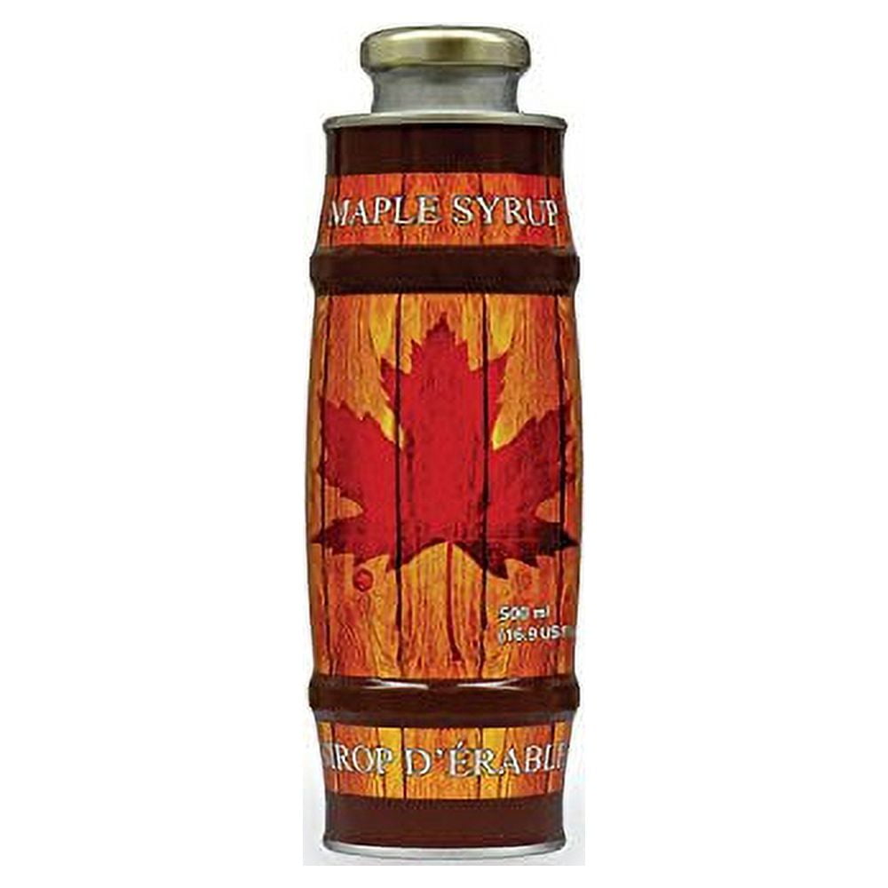 Pure, Organic Canadian Maple Syrup, All-Natural, Grade-A Amber Rich Taste | Delicious Sweetness | No Preservatives, Gluten Free, Vegan Friendly (1 X 500Ml Bottle)