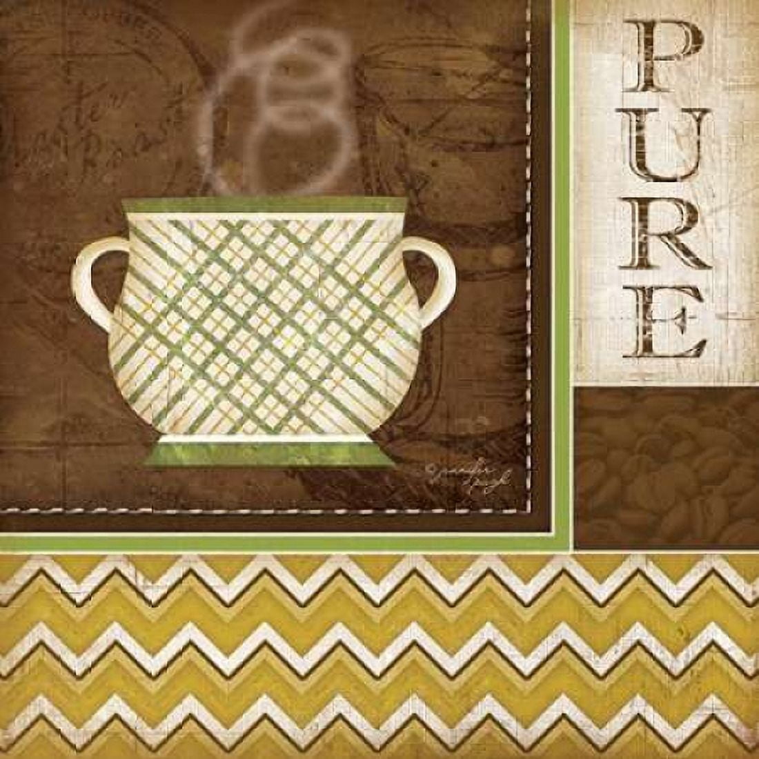 Pure Organic Coffee Canvas Art - Jennifer Pugh (24 x 24)