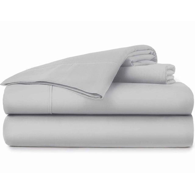 Silver Thread Sheets Pure Organic Cotton Sheets - California King Size, Silver Grey Color ...
