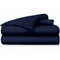 thumbnail image 1 of Pure Organic Cotton Sheets - King Size, Navy Blue Color, Bedsheet 800-Thread-Count, 15 inch Deep Pockets, 1 of 7
