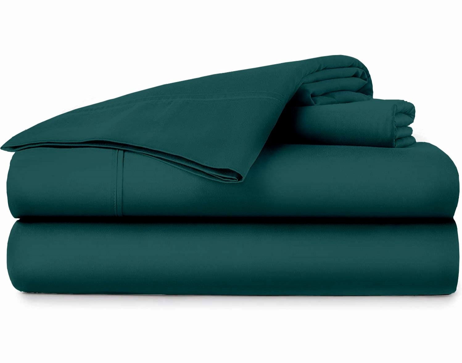 Pure Sheets Pure Organic Cotton Sheets - Twin Size, Teal Blue Color, Bedsheet 1000 ...